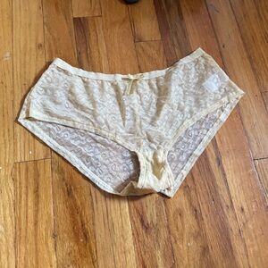 Freya Yellow Vintage Lace 90s Bikini Full underwear pantie